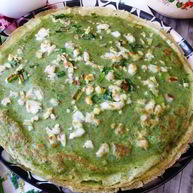 Рецепт Шпинатных блинов с припеком из яйца и зеленого лука