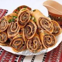 Томатные вкусные блинчики