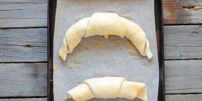 Рецепт круассана с семгой и сливочным сыром