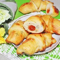 Круассаны из слоеного дрожжевого теста