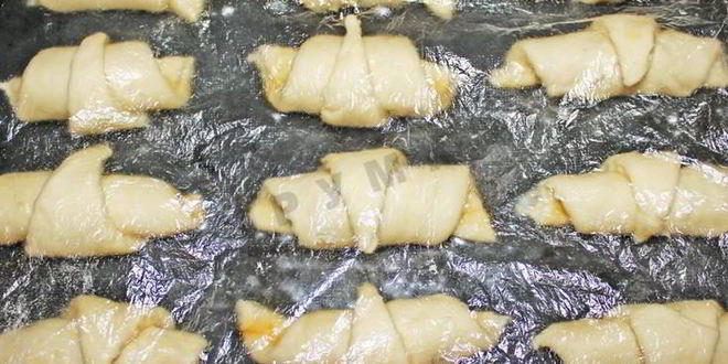 Рецепт круассанов из слоеного дрожжевого теста