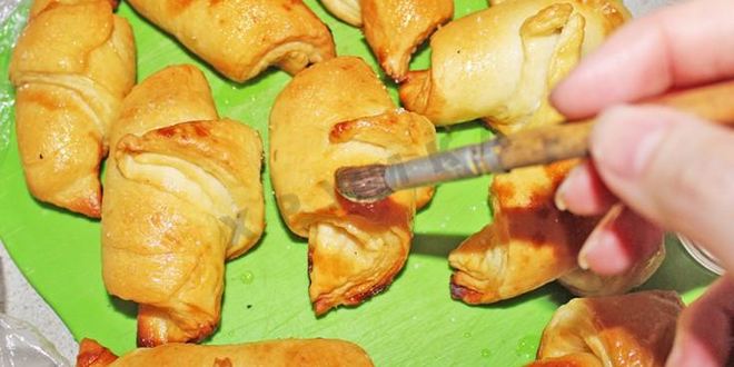 Рецепт круассанов из слоеного дрожжевого теста