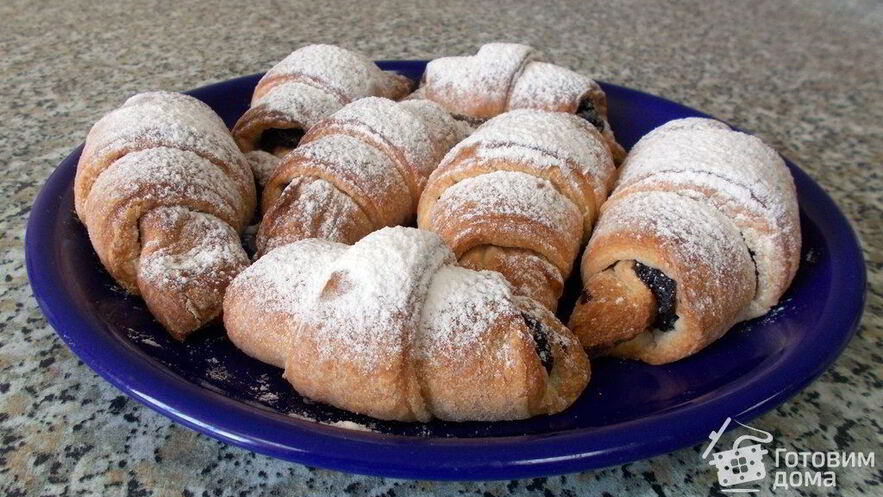 Рецепт круассанов с шоколадной маковой начинкой