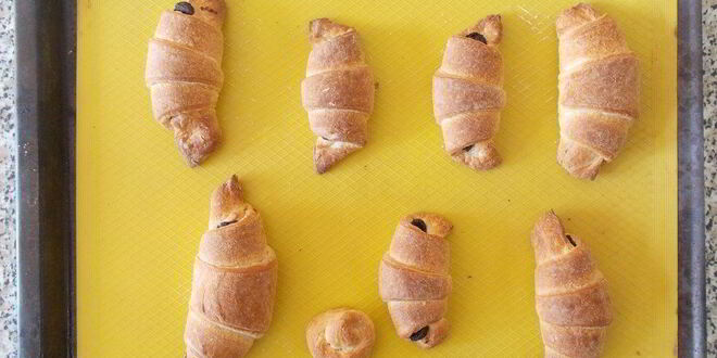 Рецепт круассанов с шоколадной маковой начинкой