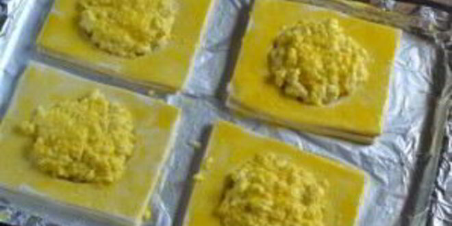 Рецепт ватрушек из слоеного бездрожжевого теста