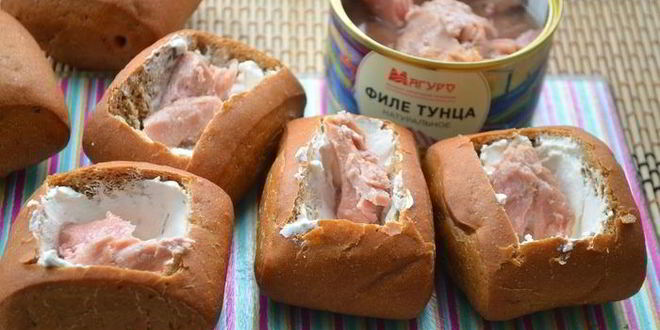 Рецепт закусочных булочек с тунцом