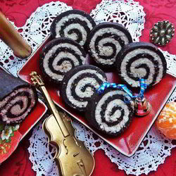 Рецепт Быстрого кокосово-шоколадный рулет