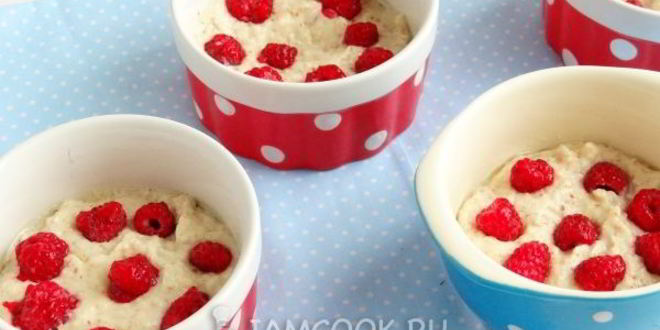 Рецепт миндального чизкейка с малиной