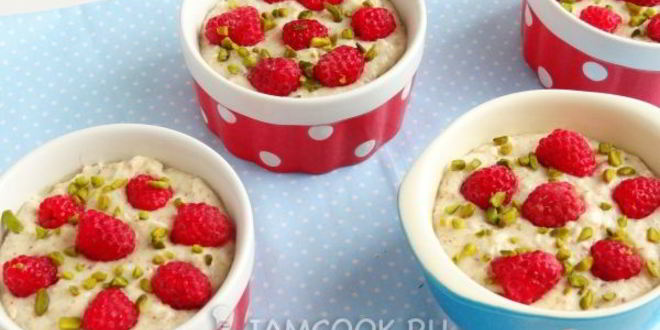 Рецепт миндального чизкейка с малиной