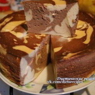 Рецепт Мраморного чизкейка Зебра