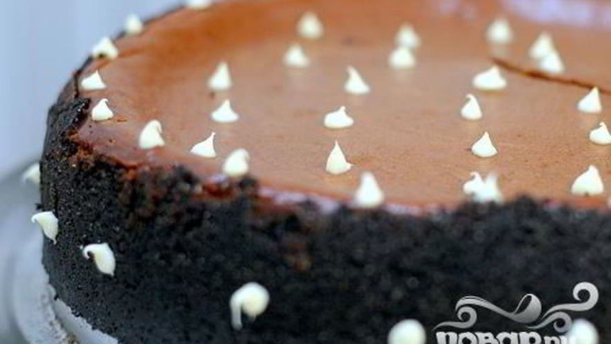 Рецепт шоколадного чизкейка с карамелью