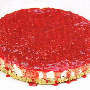 Рецепт Ванильного чизкейка с малиновым соусом