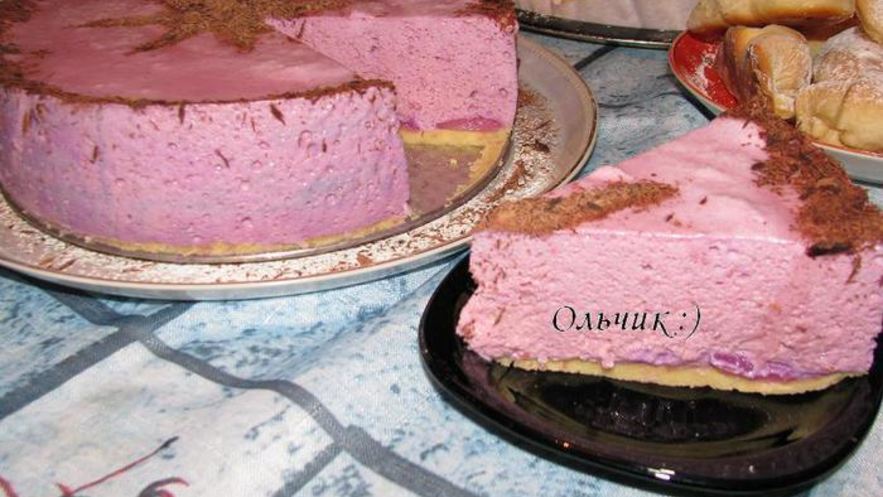 Рецепт воздушного черри-чизкейка без выпечки