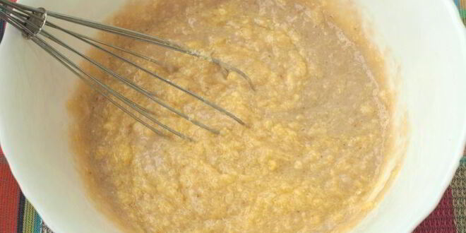 Рецепт бананового кекса с консервированной вишней