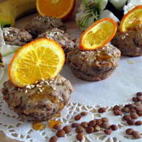 Чечевичные кексы с цитрусовыми чипсами