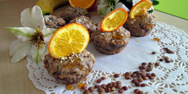 Рецепт чечевичных кексов с цитрусовыми чипсами