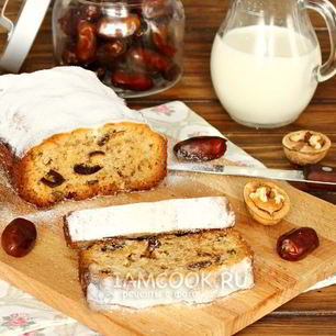 Рецепт Кекса с финиками и орехами