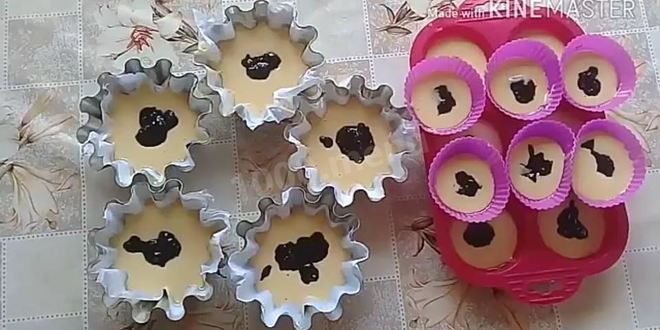 Рецепт кексов с повидлом внутри