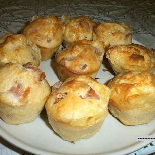Рецепт Кексов с сыром и ветчиной
