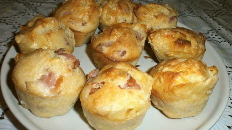 Рецепт кексов с сыром и ветчиной