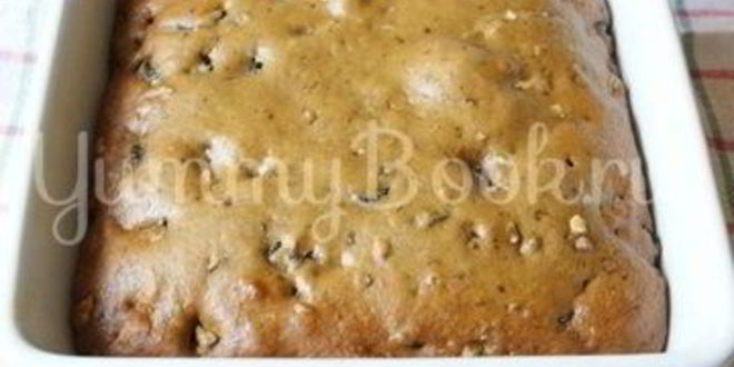 Рецепт кофейного кекса с орехами и черносливом