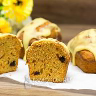 Рецепт Морковных кексов с черносливом