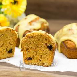 Рецепт Морковных кексов с черносливом