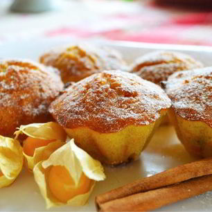 Рецепт Морковных кексов с физалисом и корицей