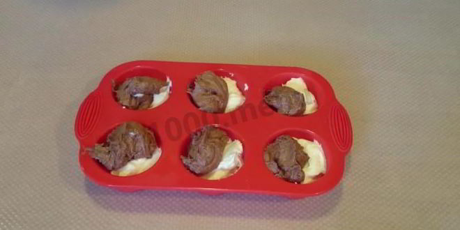 Рецепт мраморных кексов с шоколадом