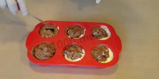 Рецепт мраморных кексов с шоколадом