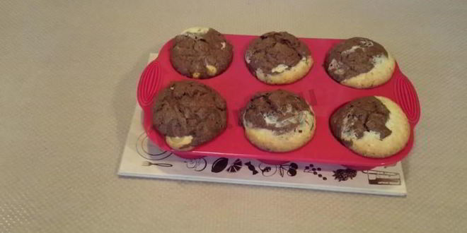 Рецепт мраморных кексов с шоколадом