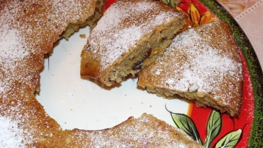 Рецепт овсяного кекса с курагой