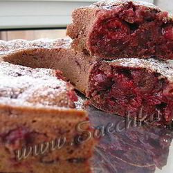 Рецепт Постного вишнево-шоколадный кекс