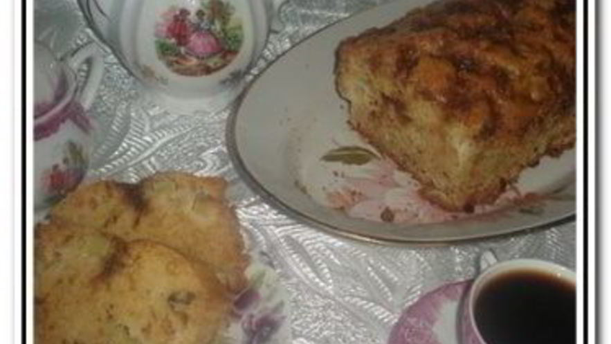 Рецепт ревеневого кекса с орехами