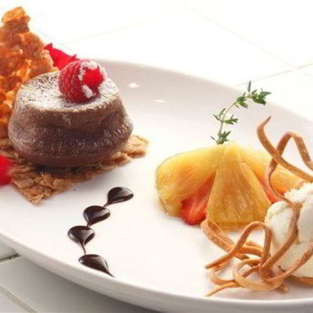 Рецепт Шоколадного фондана с малиной