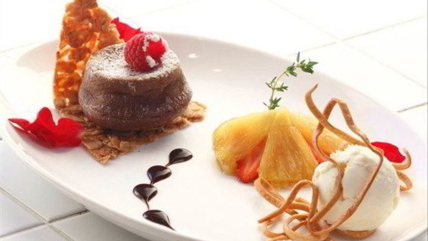 Рецепт шоколадного фондана с малиной