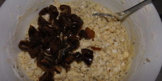 Рецепт творожно-макового кекс с финиками