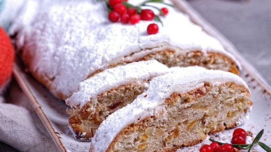 Рецепт творожного рождественского штоллена