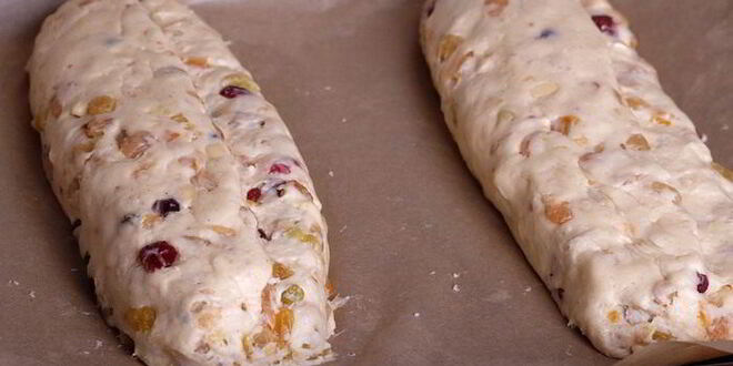 Рецепт творожного рождественского штоллена