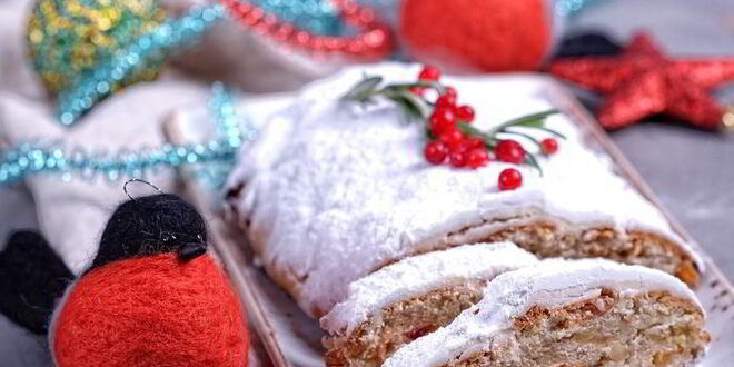 Рецепт творожного рождественского штоллена