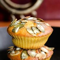 Тыквенные кексы с имбирными цукатами