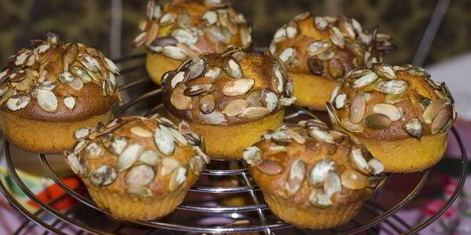 Рецепт тыквенных кексов с имбирными цукатами