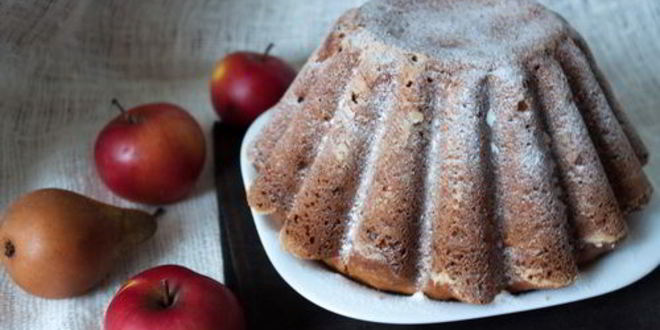 Рецепт яблочного кекса с изюмом