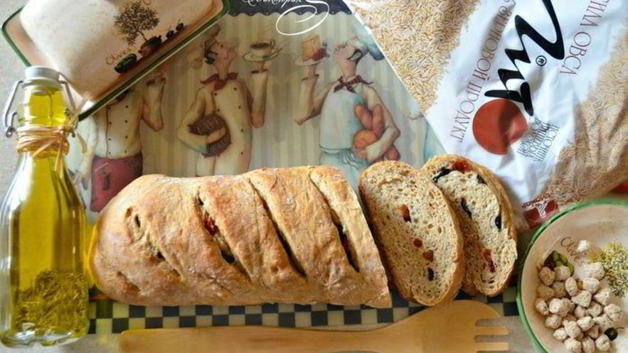 Рецепт итальянского батона с овсяными отрубями