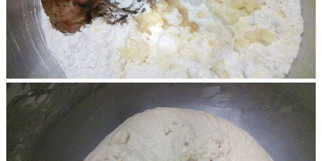 Рецепт хлеба на печеных яблоках с орешками