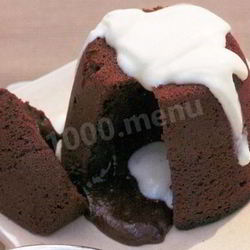 Рецепт Шоколадного пудинга из хлеба и муки в духовке