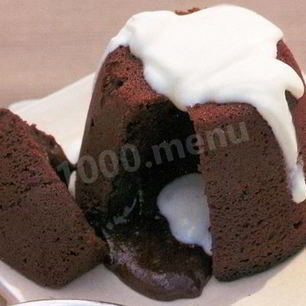 Рецепт Шоколадного пудинга из хлеба и муки в духовке
