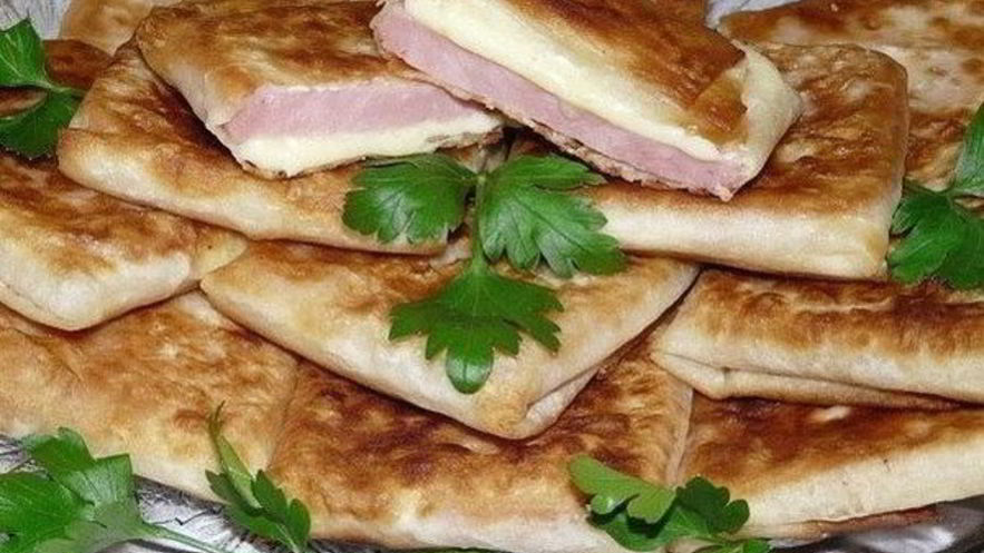 Рецепт армянского лаваша с начинкой из ветчины и сыра