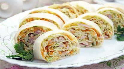 Рецепт Быстрой закуски из лаваша