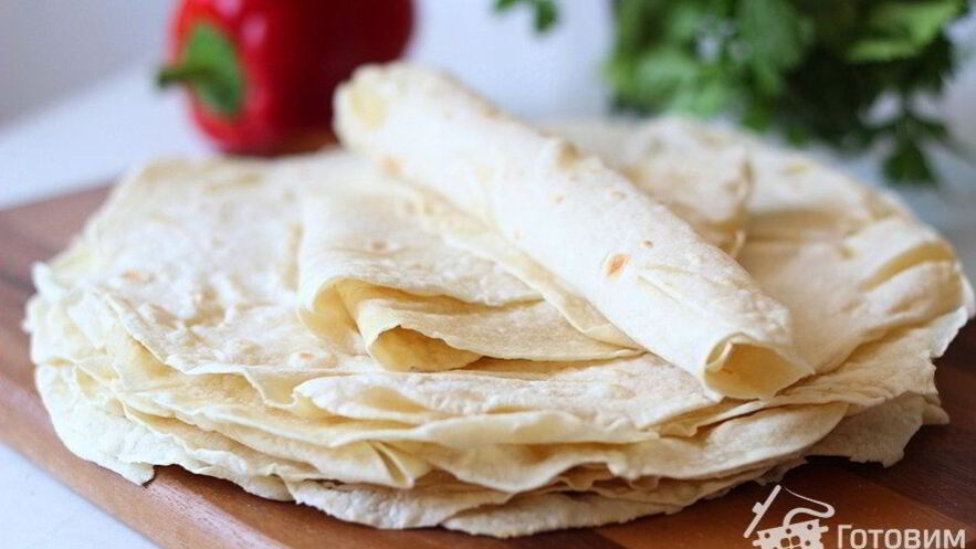 Рецепт домашнего тонкого лаваша без дрожжей